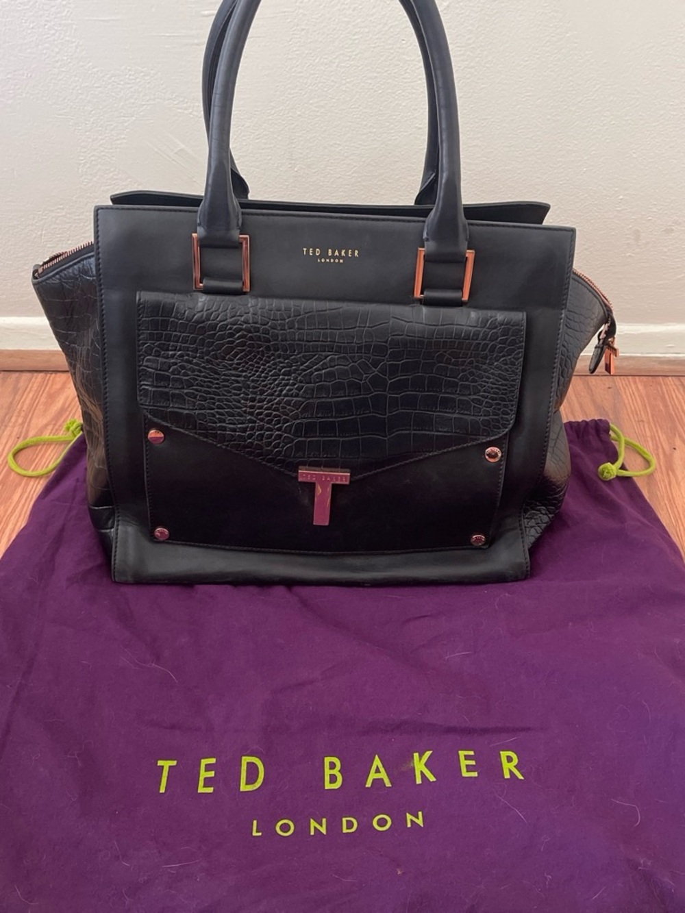 Ted Baker Black Baillie Tote